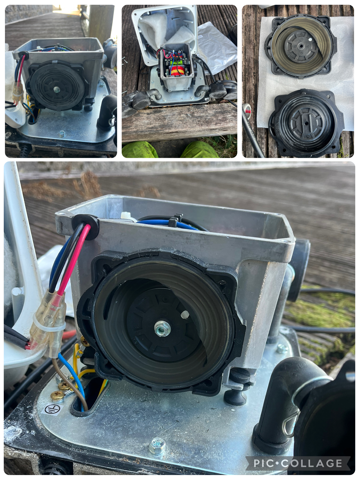 Torn air blower diaphragm