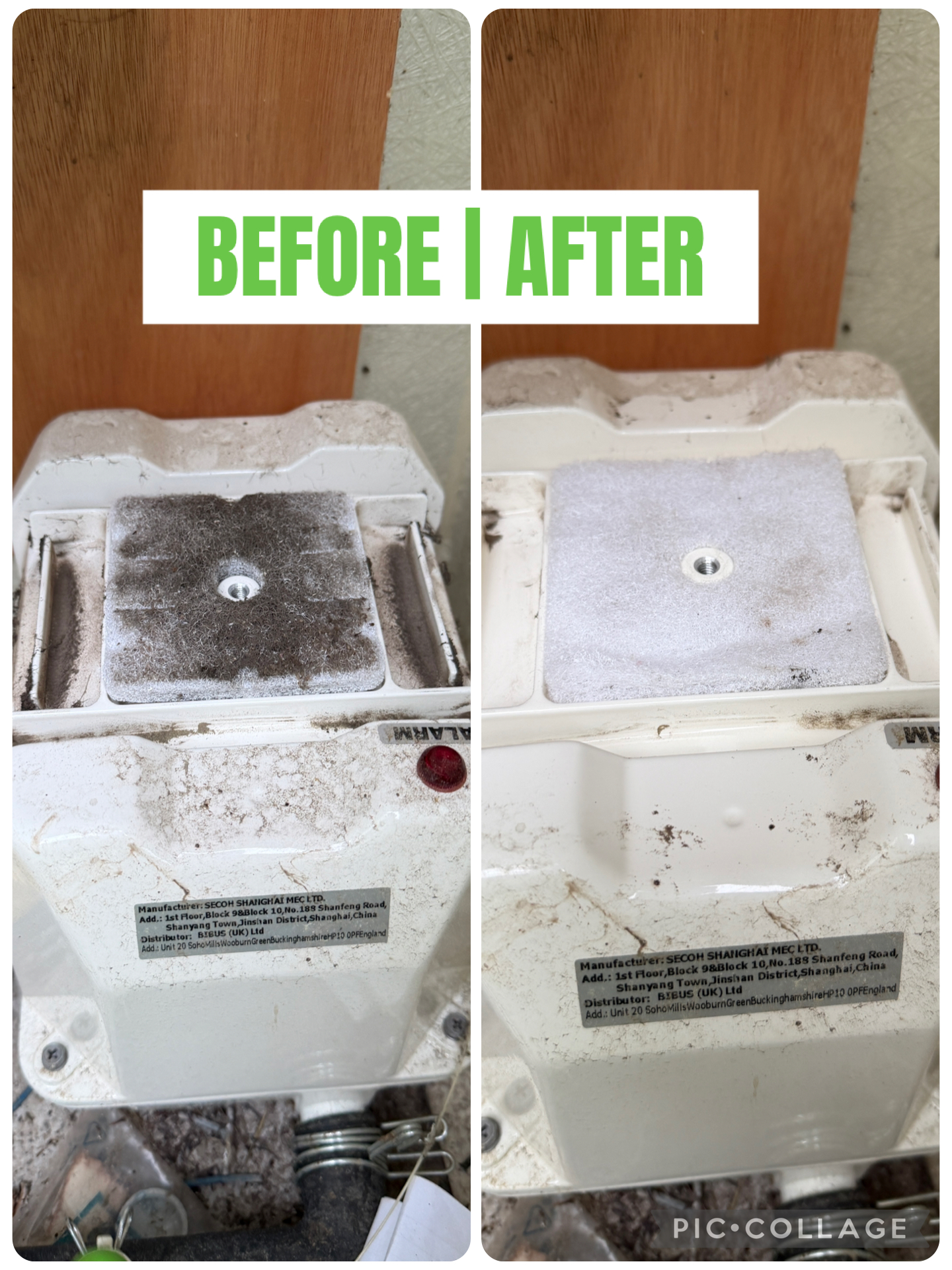 Replaced air filter on BN BioDisc