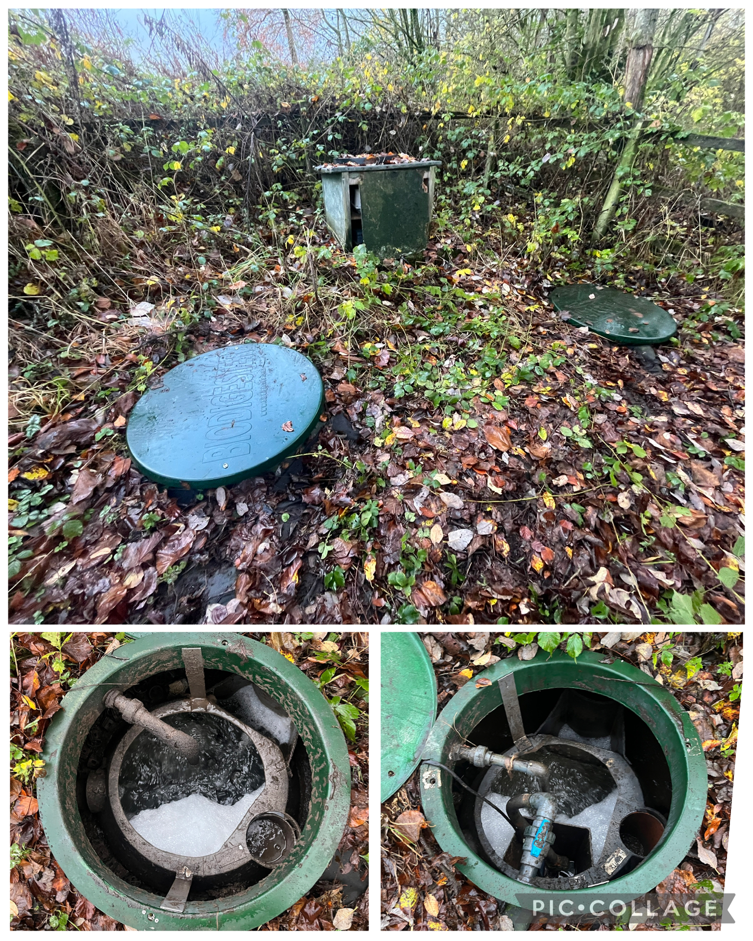 Biodigester sewage treatment plant Carnwath